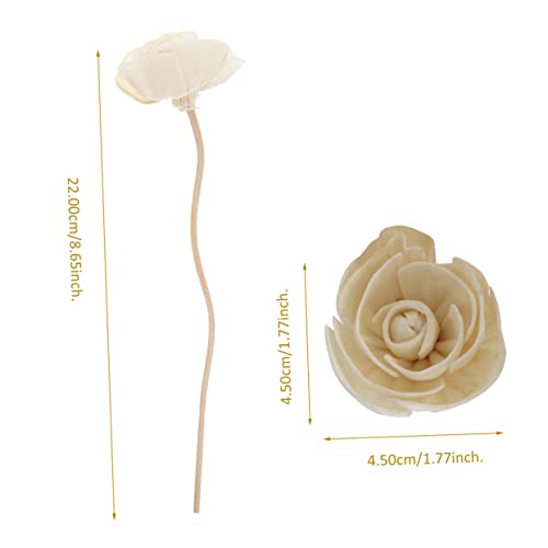 6 palitos difusores de flores en ratán para ambiente miniatura 2