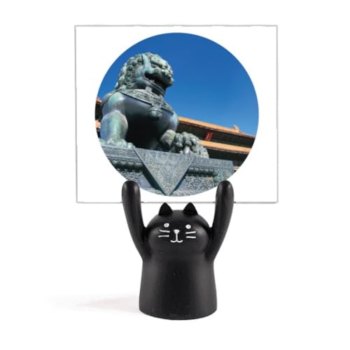 Chat noir décoration et mémo lion chinois pour embellir votre espace de télétravail