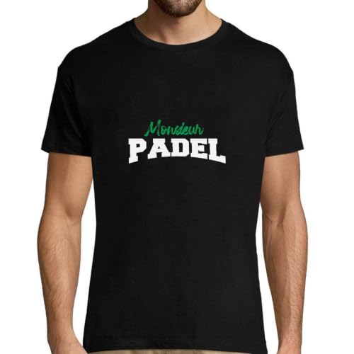 T-Shirt Homme Monsieur Padel en coton avec motif humoristique imprimé en France