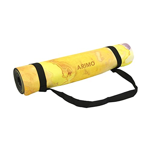 ARIMO Tapete de Yoga Mat Suede com Borracha Natural 181 x 61 x 0,5 cm Super Antiderrapante Alta Resi