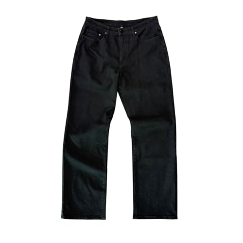 ANANKE Straight Leg Knit Jean | Men’s Cotton Stretch Knit Denim Mid-Rise Relaxed Fit Zip Fly