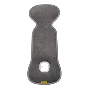 AeroMoov – Baby Sitzauflage Air Layer – Einlage Für Autositz oder Kinderwagen – Gruppe 0 – Antischwitz Sommerbezug – Bio-Baumwolle – Anthrazit