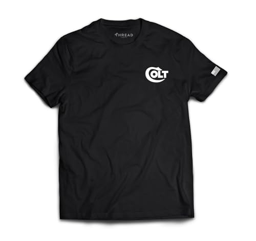 Colt Second Amendment Firearms Short Sleeve Shirt Weapons Tshirt Graphic Tee Walker Single Action Army Python M1911 M16 M4 (US Alpha Large Black)