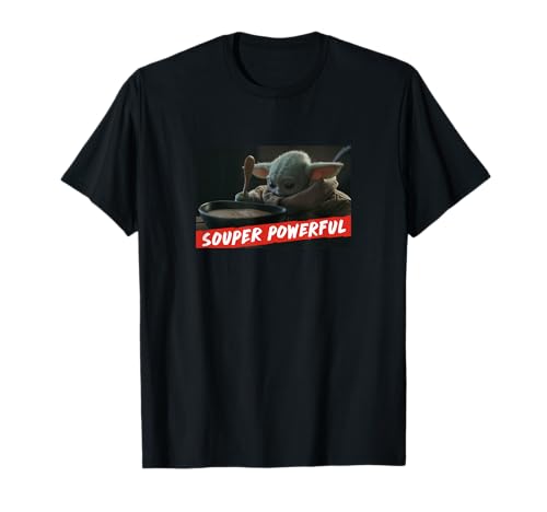 T-shirt Star Wars vêtement geek The Mandalorian imprimé Grogu noir