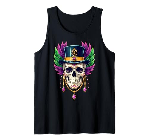 Costume de Carnaval de la Nouvelle-Orléans Mardi Gras Chapeau Haut-de-Forme Vaudou Débardeur