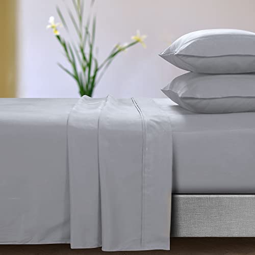 Tribeca Living Twin XL Microfiber Sheet Set, Platinum