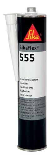 Sika Flex 555 Primerless Adesivo Per Parabrezza Conforme Agli Standard Oem, Nero, 300 Ml