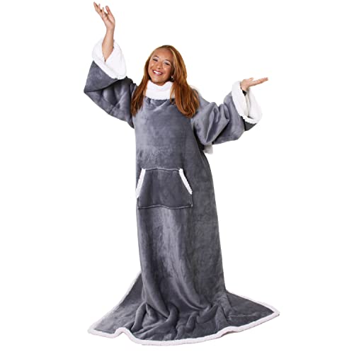 Image of Snuggie The Original Wearable Blanket With Sleeves & Pockets | Cozy Oversized Throw for Adult Men & Women | One Size, 71x54