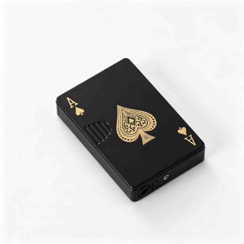 OGQBEAPC Encendedor Jet Recargable con Llama de antorcha Verde a Prueba de Viento, Encendido Lateral y verificación de Billetes UV Genial for Hombres.(A)