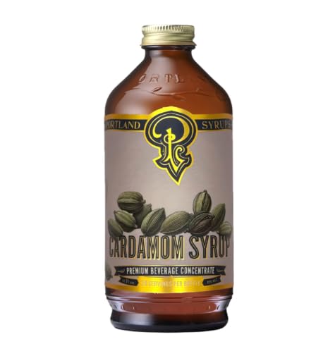 Portland Syrups Cardamom Syrup – Flavoring for Coffee, Lattes, Cold Brew, Macchiatos, Cocktails, & Desserts – Ideal for Drinks & Adding a Flavor to Any Beverage – 12 oz, 24 servings (Pack of 1)
