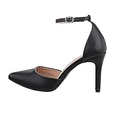  Ital Design Damenschuhe Pumps High Heel Pumps, 100-102-, Kunstleder, Schwarz, Gr. 36