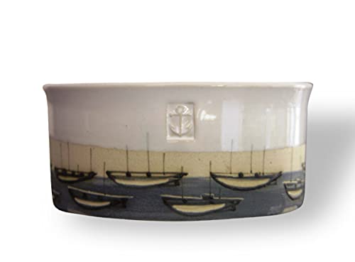 Handmade Stoneware Bowl, Unique Wheel Thrown and Hand Painted Ceramic Dish, Ceramic Serving Bowl, Pottery Kitchen Canister, Dinnerware Set, Danko