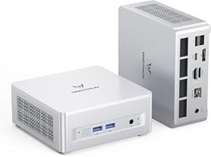 MINISFORUM UM880 Plus Mini PC, AMD Ryzen 7 8845HS (8C/16T, Up to 5.1GHz), 32GB DDR5 RAM, 1TB SSD, Radeon 780M Graphics, OCuLink, Triple Display, 8K@60Hz, 5 USB Ports, Wifi6E