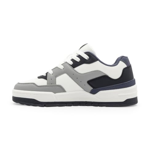 Image of Red Tape Men's Sneakers White Brown Pu Round Lace-Up All-Day Comfort