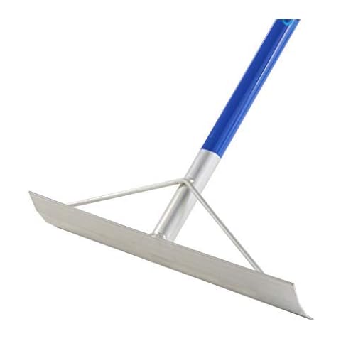 DTW Concrete Rake Placer - Concrete Rake, Heavy Duty & Lightweight Reinforced Head 60" Pole 19" Head Cover