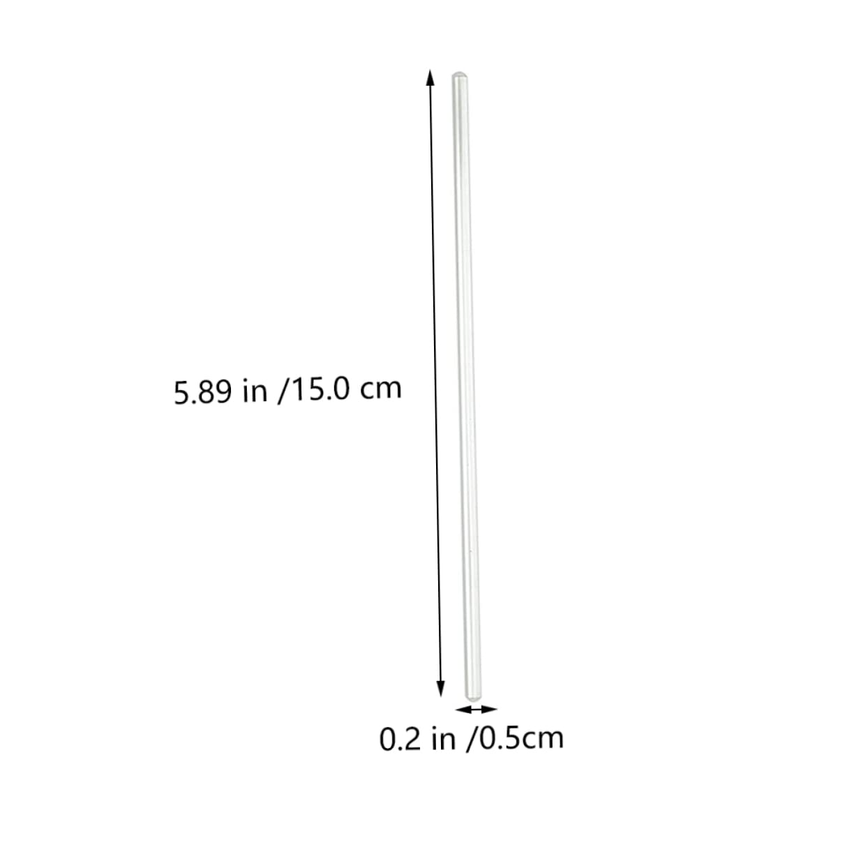 Garneck Mixing Tip Sourdough Stir Stick 20pcs High Borosilicate Glass Stir Rods Lab Tools for Drinks