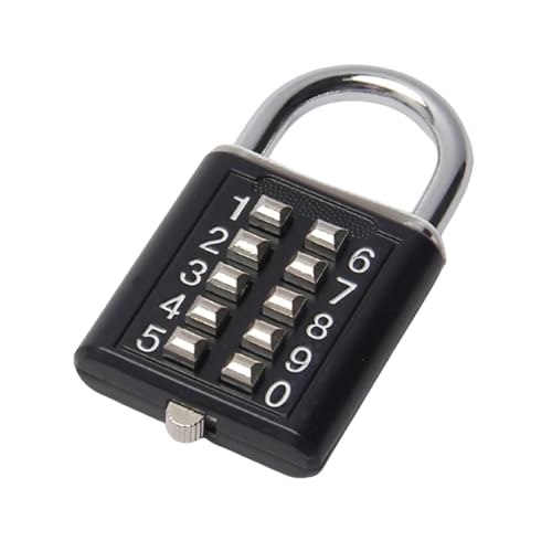 MroMax 10-Digit Combination Padlock for Gym Lockers