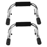 BESPORTBLE 2 Piezas Soporte De Empuje Hacia Arriba Sistema De Gimnasio Portátil En Casa Empuñaduras Giratorias Para Flexiones Tabla De Flexiones Barras Paralelas Acero Carbono Silver