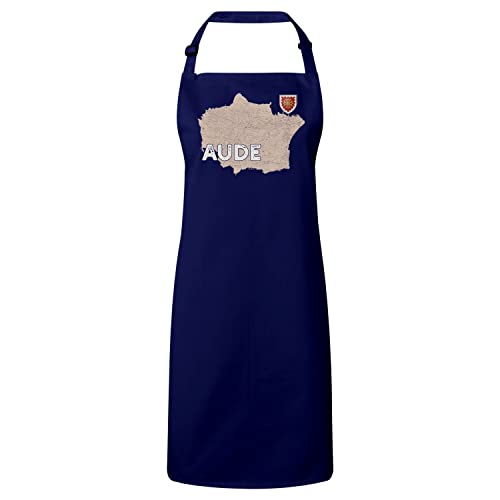 Tablier de cuisine navy Aude 11 Carcassonne en coton