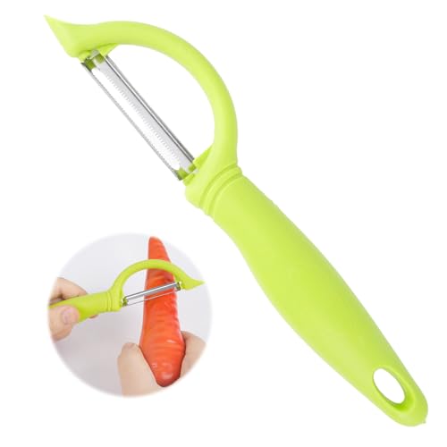 Sparschäler Linkshänder Kartoffelschäler Spargelschäler Schäler Küche Spfelschäler Gemüseschäler Obstschäler, Zackenschliffklinge, Ergonomischer Silikongrif Griff,...