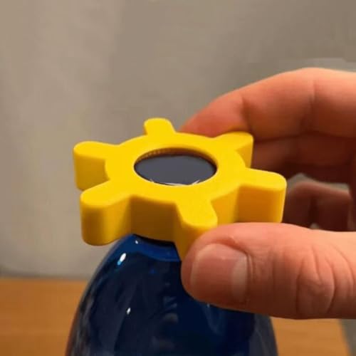 Rotary Bottle Opener Compact Plastic Design Ergonomic Grip Small Household Tool For Home Kitchen Travel Soda And Beverage Bottles Easy Twist, Yellow