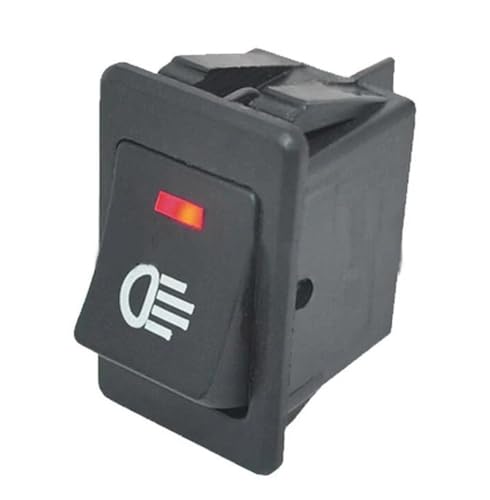 POWTAXBJGD Car Auto Fog Light Rocker Toggle Switch B35 DC 12V 35A 4Pins LED LED Color Red Green Blue White(Red)