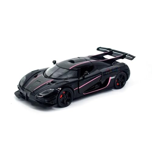 Image of Alokik Enterprise 1:32 Koenigsegg Jesko One1 Die-Cast Metal Pull Back Car with 2 Openable Doors with Sounds and Lights Toy Decoration Car Best Gift Toys for Kids【Black】