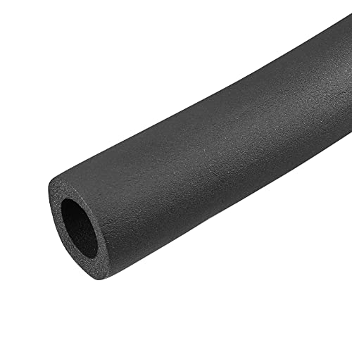 MECCANIXITY Foam Tubing 7/8'(22mm) ID 40mm OD 1.8m Length Tube Covers for HVAC Copper Pipe Insulation Handle Grip Support, Black Pack of 2