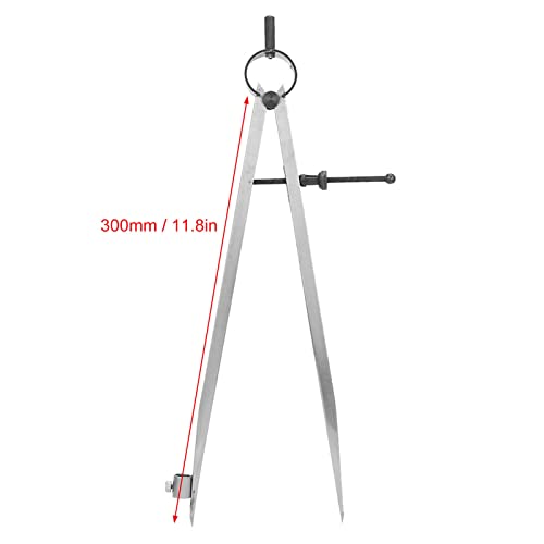 Adjustable Rotating Craft Tool, Wing Divider Line Location Scriber Drawing Compasses For Metal Workpiece Processing Leather Crafts(300Mm) #TOP2