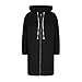 MaMiDay Long Hoodies for Women Zip Up Fleece Jacket Loose Fit Casual Sweatshirts with Pockets Fashion Fall Clothes Black