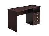 Techni Mobili Classic Computer Desk with Multiple Drawers, 29.5' x 23.6' x 51.2', Wenge
