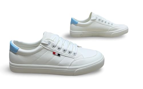 Image of Classic Canvas Sneakers, Casual Lace-Up Shoes with Green Sole, Unisex Fashion Trainers Shoes