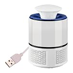 Bug Zapper, Mosquito Killer Lamp with LED Light, Electric Fly Zapper Bug Trap for Indoor and Outdoor, Electric UV Insect Killer Mosquito Killers for Bedroom, Camping, Kitchen (White)