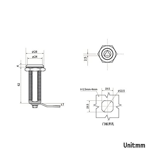 Serrure armoire triangle en acier inoxydable de qualité supérieure MA036