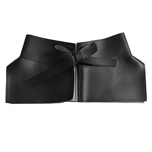 Women Peplum Belt Wide Waistband Skirt Belt Self Tie Skirt Belt Leather Lace Up Waistband Sculpting Girdle, As Described
