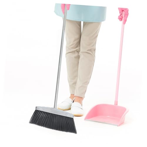 Miniatura 6 de Kockshion Escoba Grande De Acero Inoxidable Resistente Con Mango Ergonómico, Recogedor Vertical De Pie Para Interiores Y Exteriores, Limpieza Garajes, Hogares, Talleres Y Oficinas