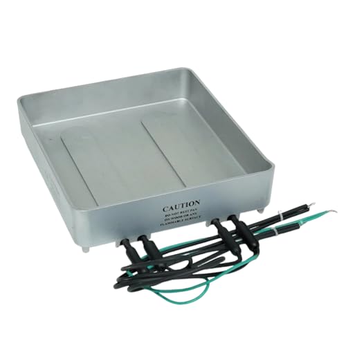 Bandeja para drenaje de condensado para refrigeración - Para refrigeradores, congeladores y máquinas expendedoras comerciales con ciclos de descongelamiento - 75 oz, 120 VCA, 320 W, 10" x 9" x 2-3/4" miniatura 2