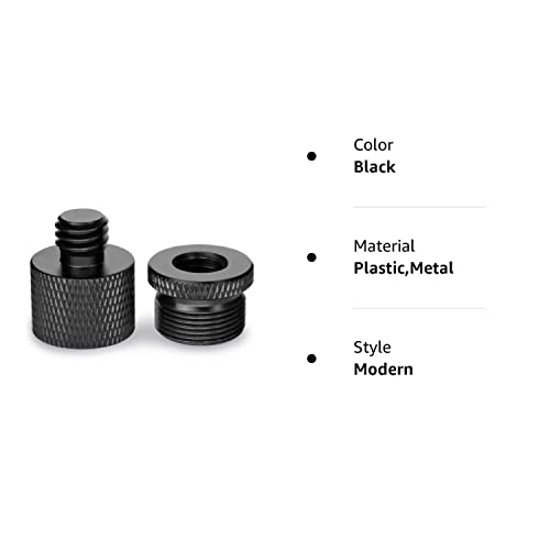 Frgyee Mic Stand Adapter 5/8 Female To 3/8 Male And 3/8 Female To 5/8 Male Screw Adapter Thread For Microphone Stand Mount To Camera Tripod Adapter 2 Pack #TOP5