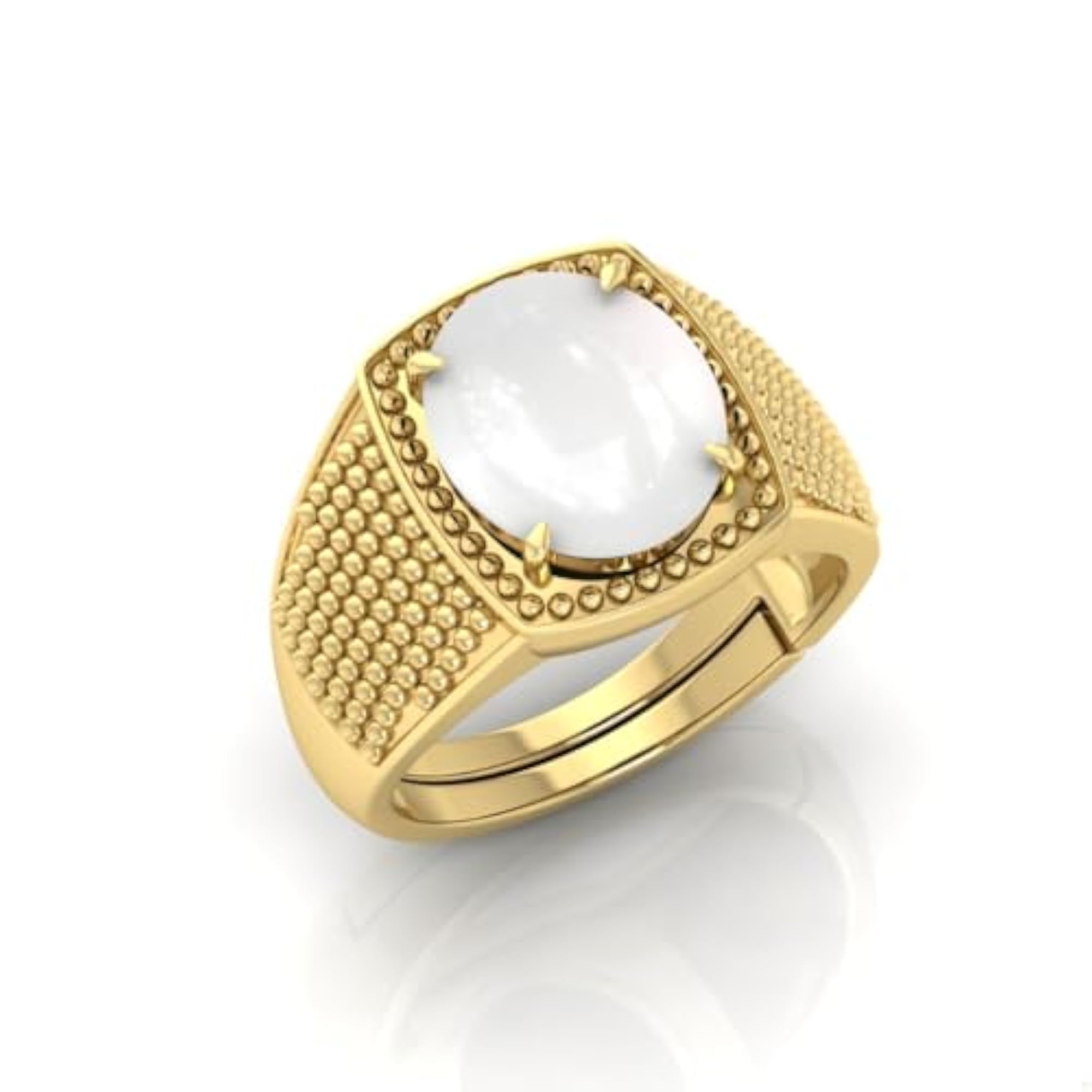 12.25 Ratti A+ Quality Rainbow Moonstone Gemstone Ring, Unisex