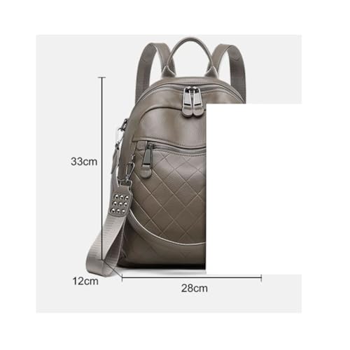 Genuine Leather Casual Daypack Women's Fashion Backpacks Shoulder Bags Travel Bags Business Laptop Bags4