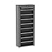 BALLSHOP 10 Ebenen Schuhregal Schuhschrank Schuhaufbewahrung mit Staubdichtem Überzug Schuhständer Shoes Rack für ca. 27 Paar Schuhe 58 x 28 x 158 cm (Grau)
