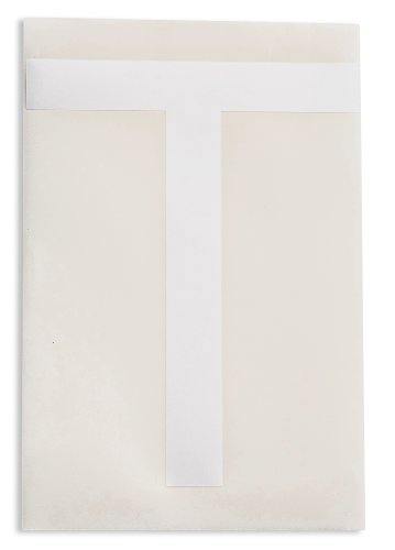 Cinta de poliéster ToughStripe Brady blanca con forma de T para suelos industriales (Pack 20)