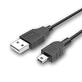 Pocxwa Lot de 2 mini câbles USB, USB 2.0 Type-A vers Mini-B, compatible avec TI-84, GPS Garmin, Hero 3, manette PS3, appareil photo numérique, lecteur MP3, caméra embarquée, microphone Blue Yeti et