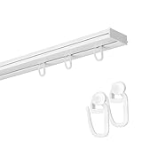 Fenster DEKOR Gardinenschiene 1-läufig – PVC Vorhangschiene...