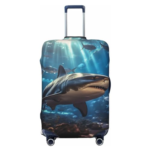 shark Print Luggage Cover Suitcase Protector Anti-scratch Fits 18-32 Inch Trolley Case