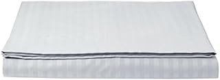 Amazon Basics Deluxe Microfiber Flat Sheet, 275 x 275 cm, Dark Grey