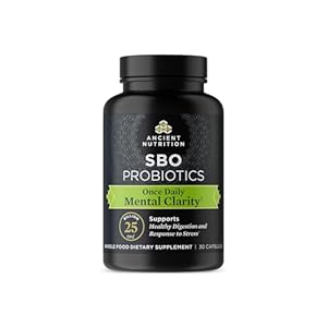 Probiotics for Mental Clarity by Ancient Nutrition, Once Daily Probiotics 30Ct, Helps Promote Mental Clarity and Concentration, Supports Healthy Energy and More Restful Sleep, 25 Billion CFUs*