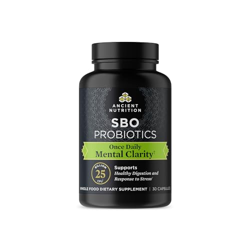 Probiotics for Mental Clarity by Ancient Nutrition, Once Daily Probiotics 30Ct, Helps Promote Mental Clarity and Concentration, Supports Healthy Energy and More Restful Sleep, 25 Billion CFUs*