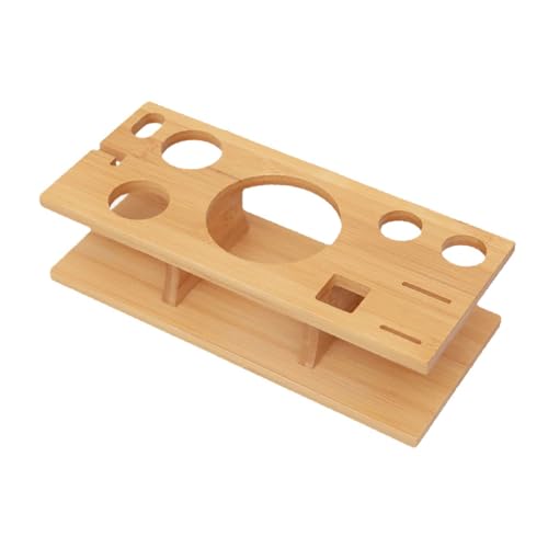 DimyFew Conjunto de Coqueteleira com Suporte de Madeira, Organizador de Acessórios para Garrafas, Su