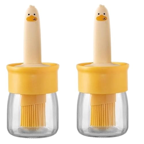 Ujjdwiurgh Adecuado para Cocina, Repostería, Barbacoa, Cepillo de Silicona, Adecuado para Cocina, Botella de Aceite con Cepillo B